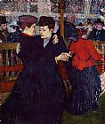 Henri de Toulouse-Lautrec At the Moulin Rouge the Two Waltzers painting
